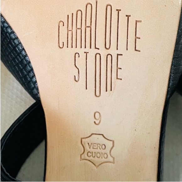 NEW! CHARLOTTE STONE NEW GINA
BLACK HEELS SIZE 9 - Picture 15 of 16